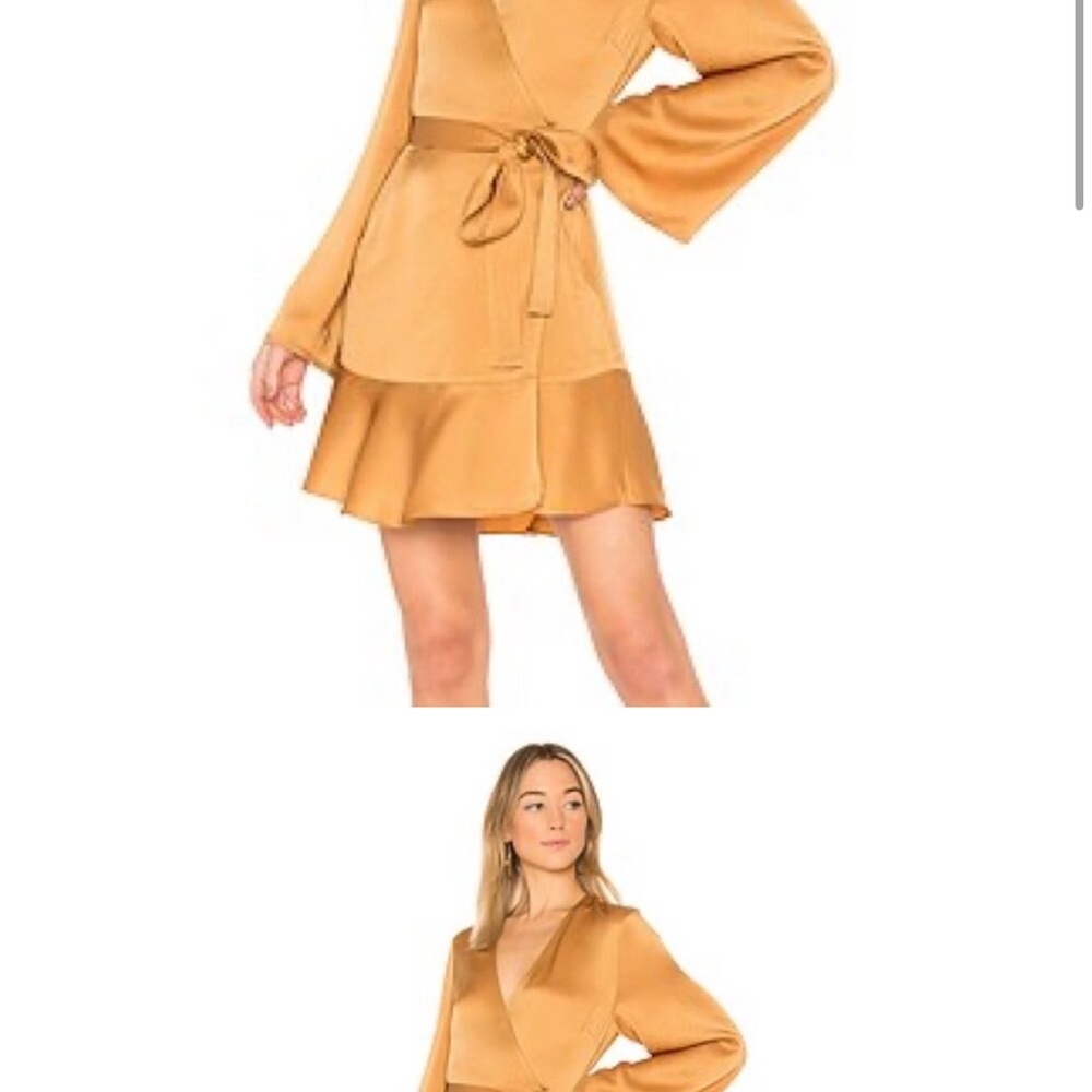 A.L.C. Gold Chic Tan Wrap Dress